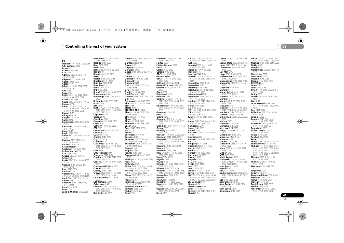 Controlling the rest of your system | Pioneer VSX-821 User Manual | Page 47 / 56