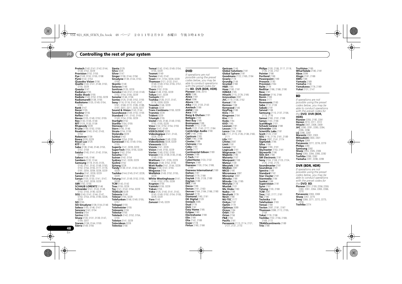 Controlling the rest of your system 08 | Pioneer VSX-821 User Manual | Page 48 / 56