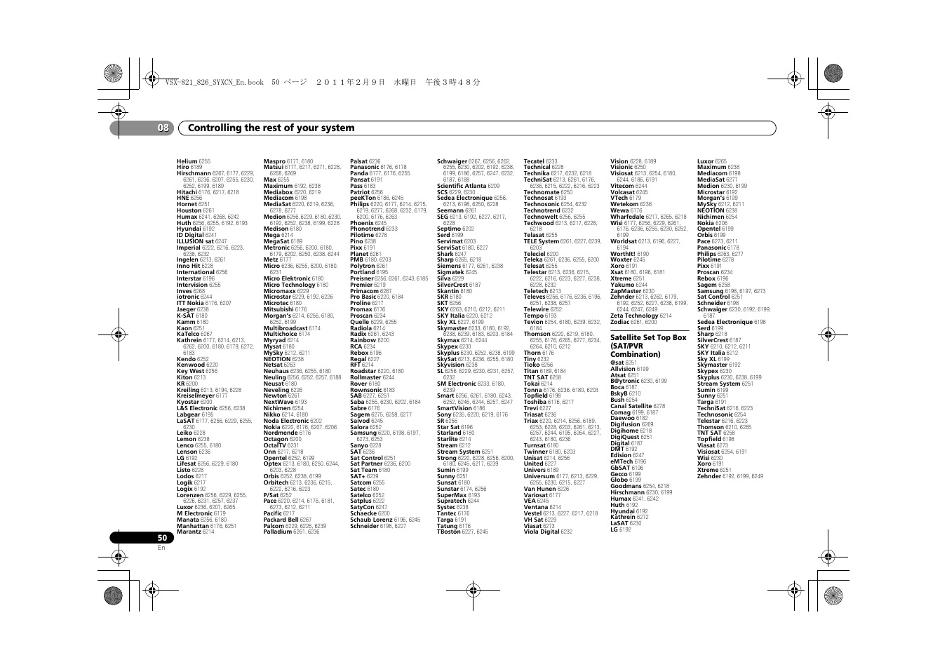 Controlling the rest of your system 08 | Pioneer VSX-821 User Manual | Page 50 / 56