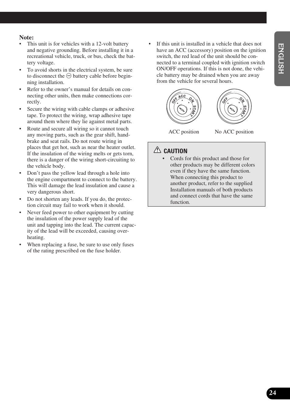 Caution | Pioneer AVD-W6000 User Manual | Page 25 / 112