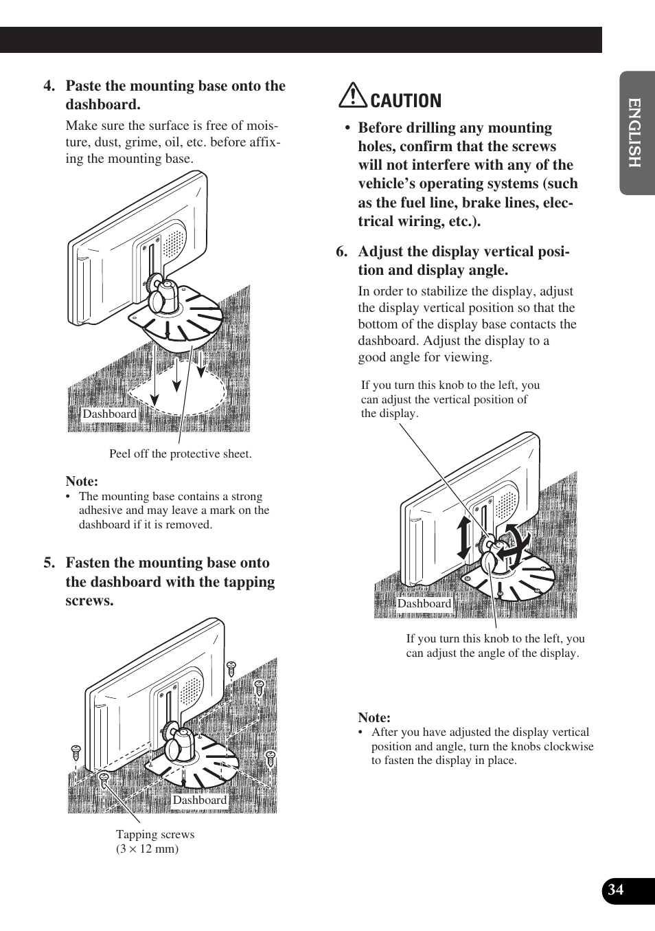 Caution | Pioneer AVD-W6000 User Manual | Page 35 / 112