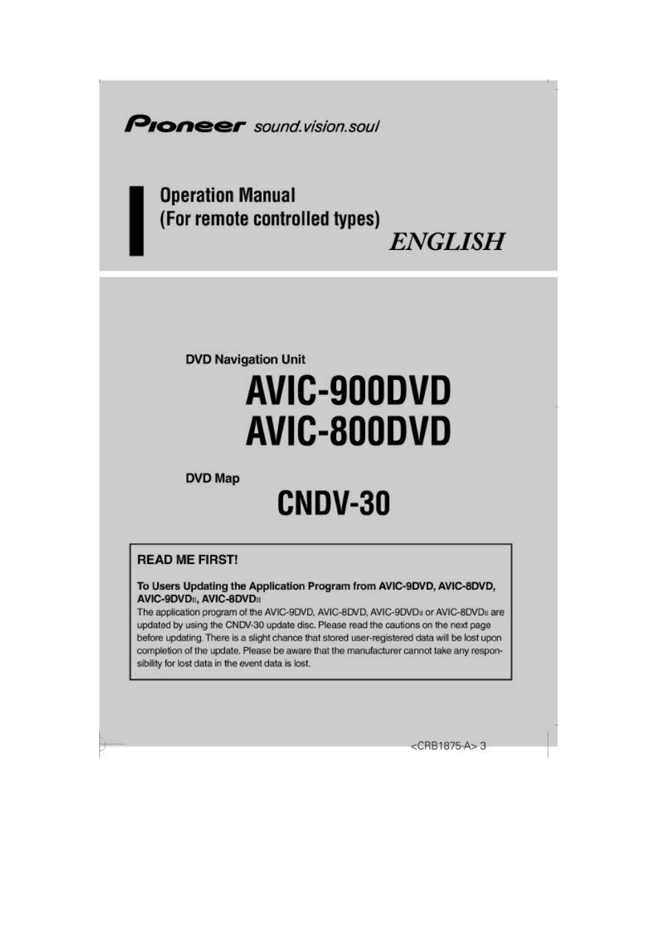 Pioneer AVIC700D User Manual | 190 pages