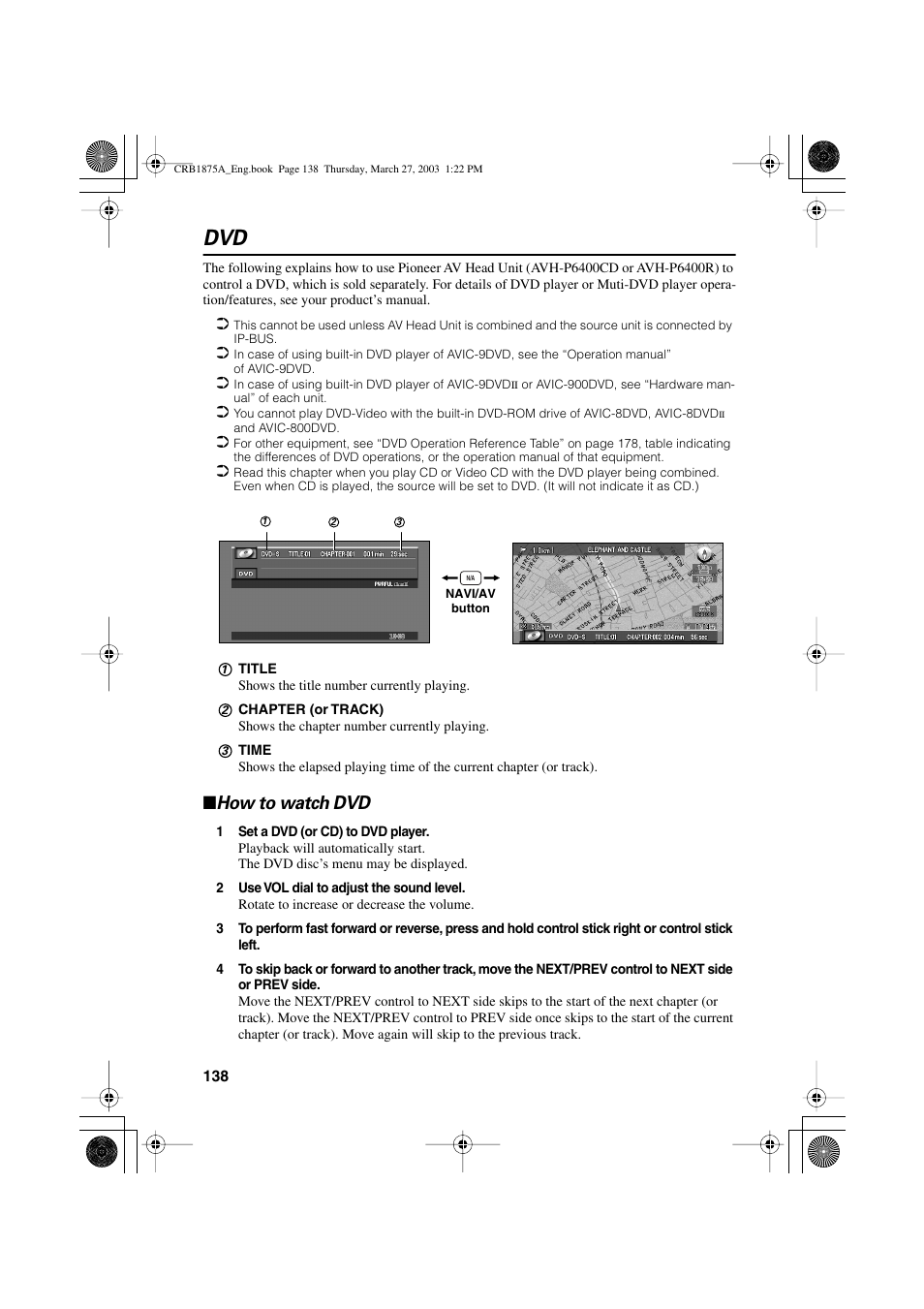 How to watch dvd | Pioneer AVIC700D User Manual | Page 139 / 190