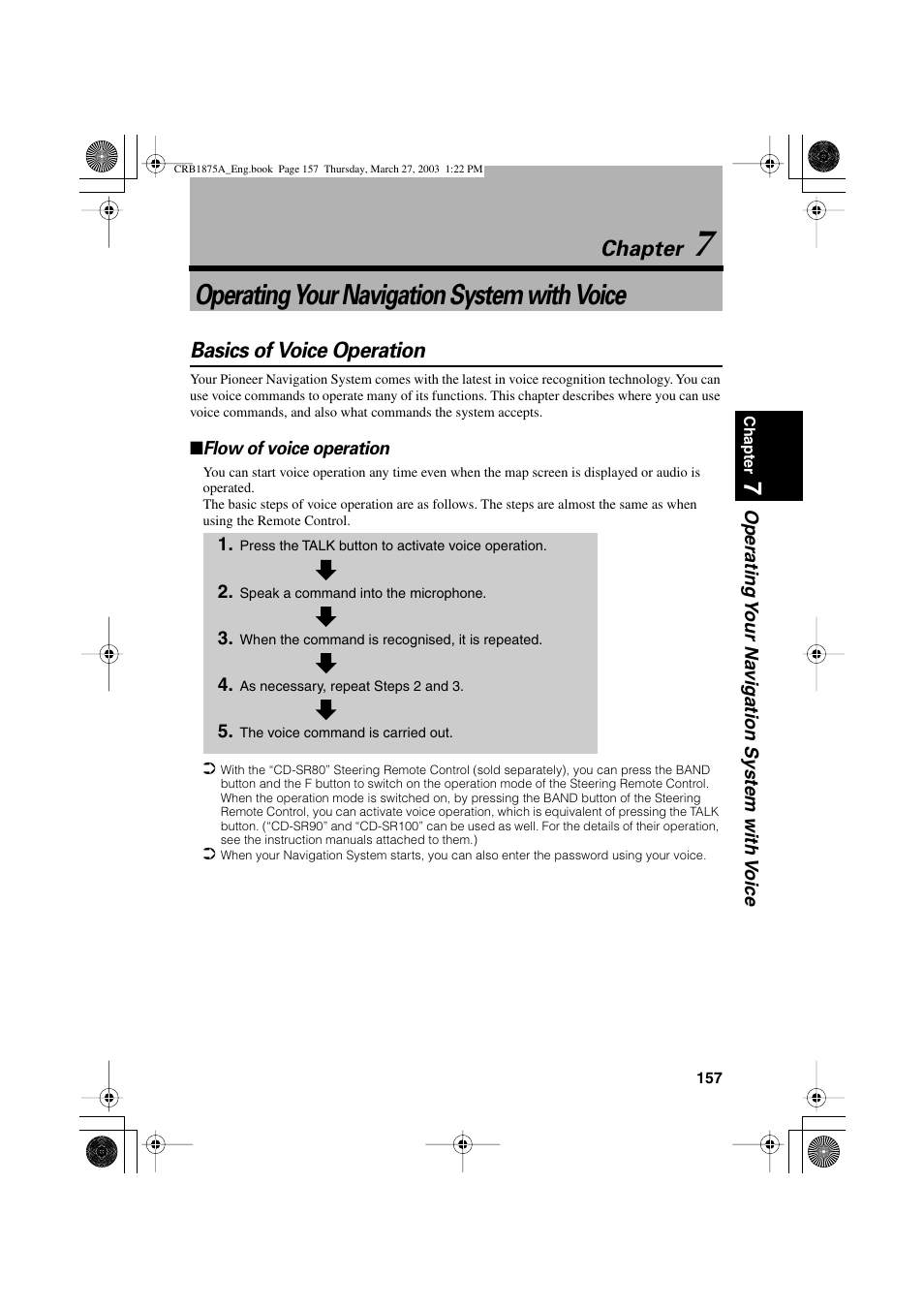 Operating your navigation system with voice, Chapter, Basics of voice operation | Pioneer AVIC700D User Manual | Page 158 / 190