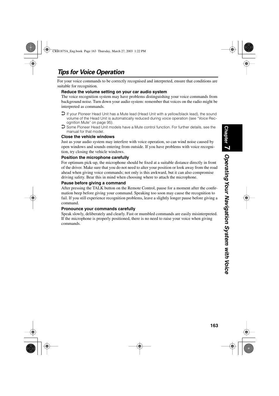 Tips for voice operation | Pioneer AVIC700D User Manual | Page 164 / 190