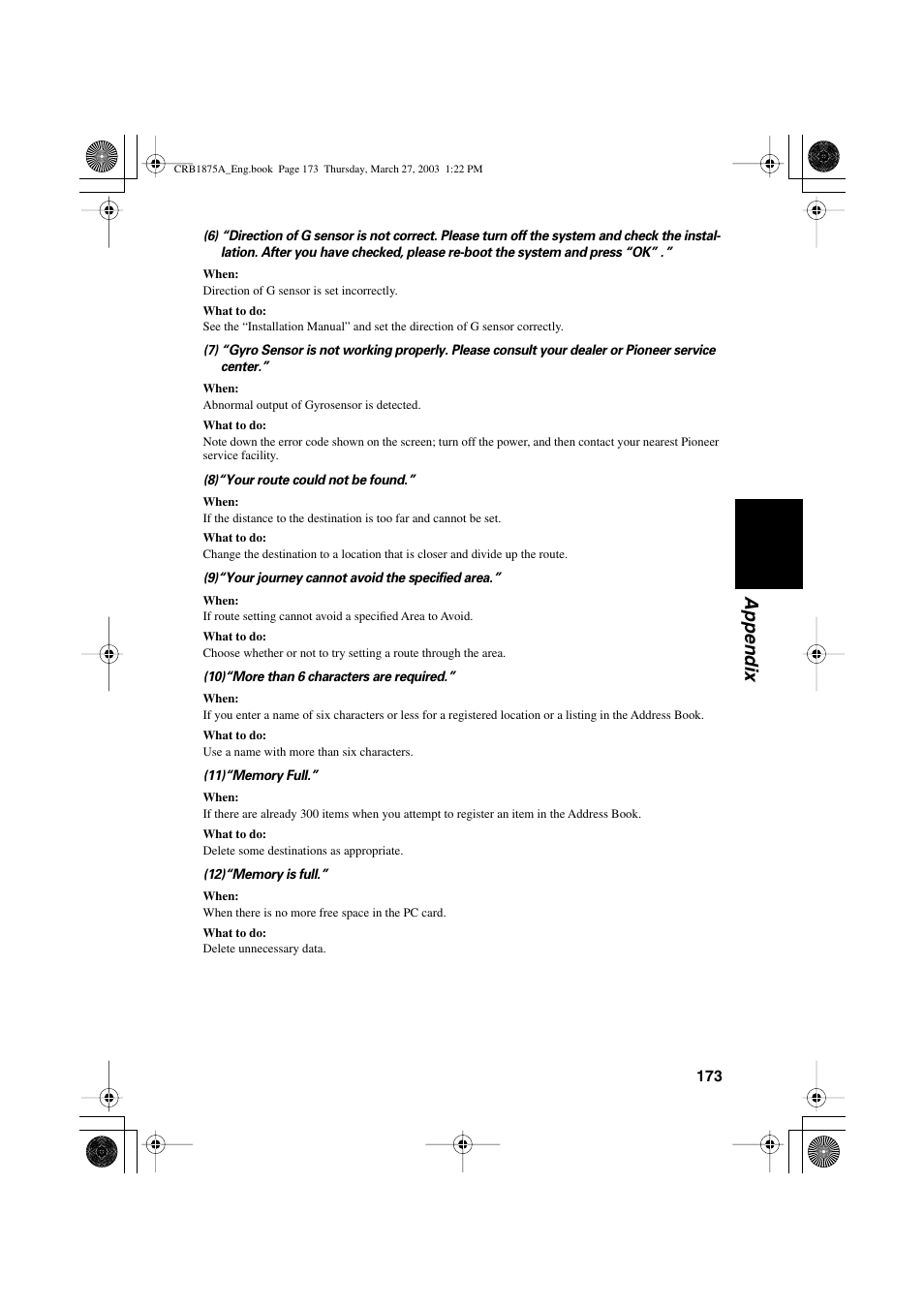 Appendix | Pioneer AVIC700D User Manual | Page 174 / 190