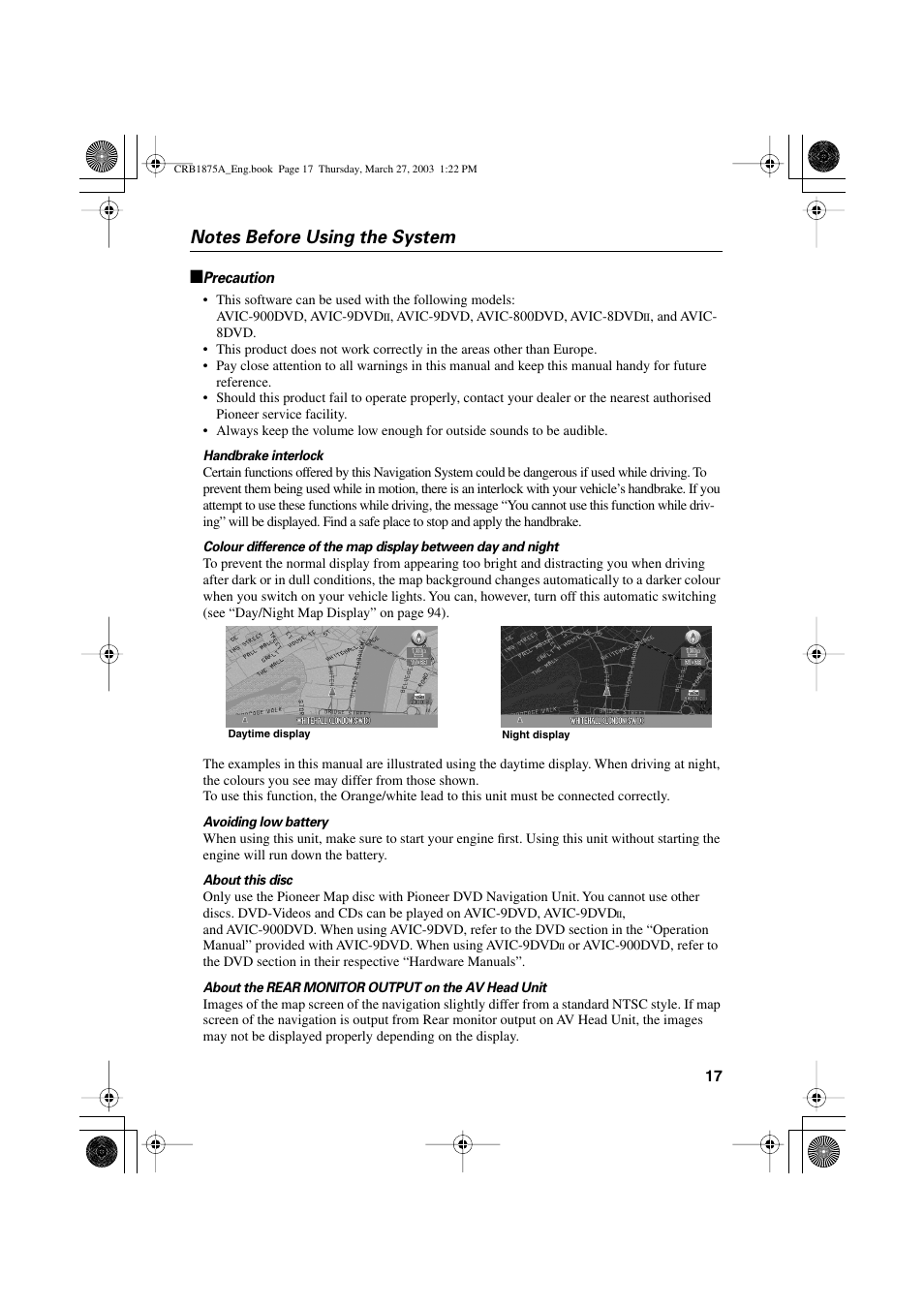 Pioneer AVIC700D User Manual | Page 18 / 190