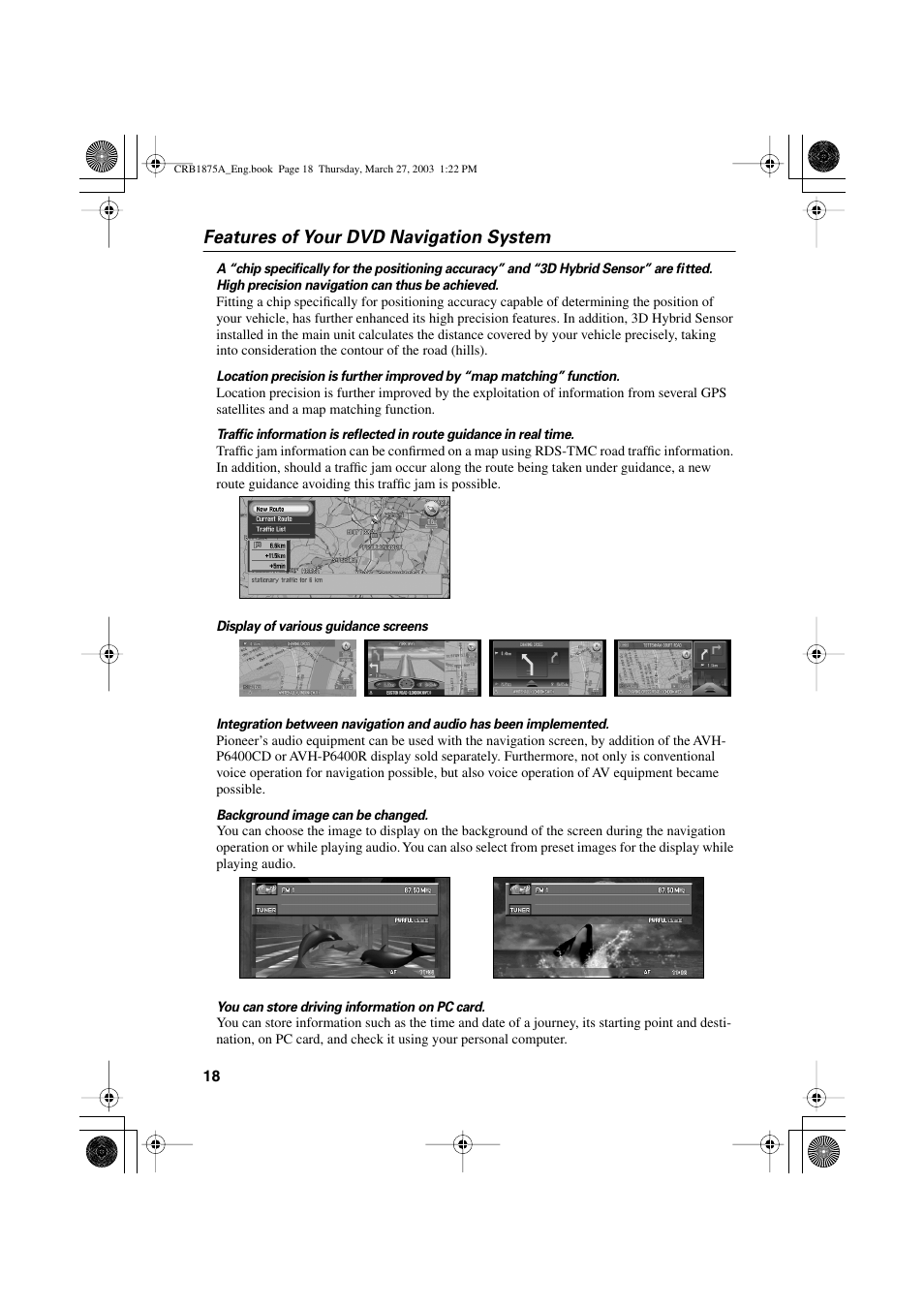 Features of your dvd navigation system | Pioneer AVIC700D User Manual | Page 19 / 190