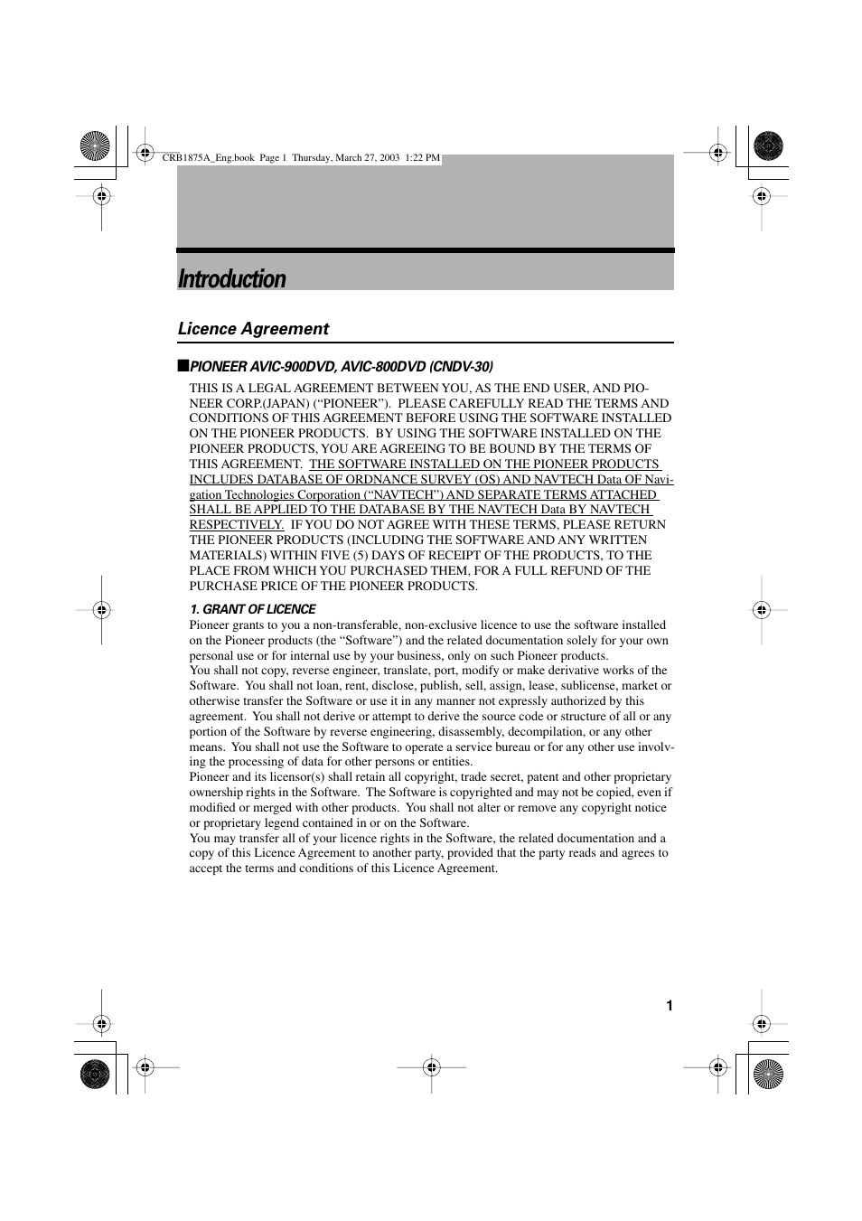 Introduction | Pioneer AVIC700D User Manual | Page 2 / 190