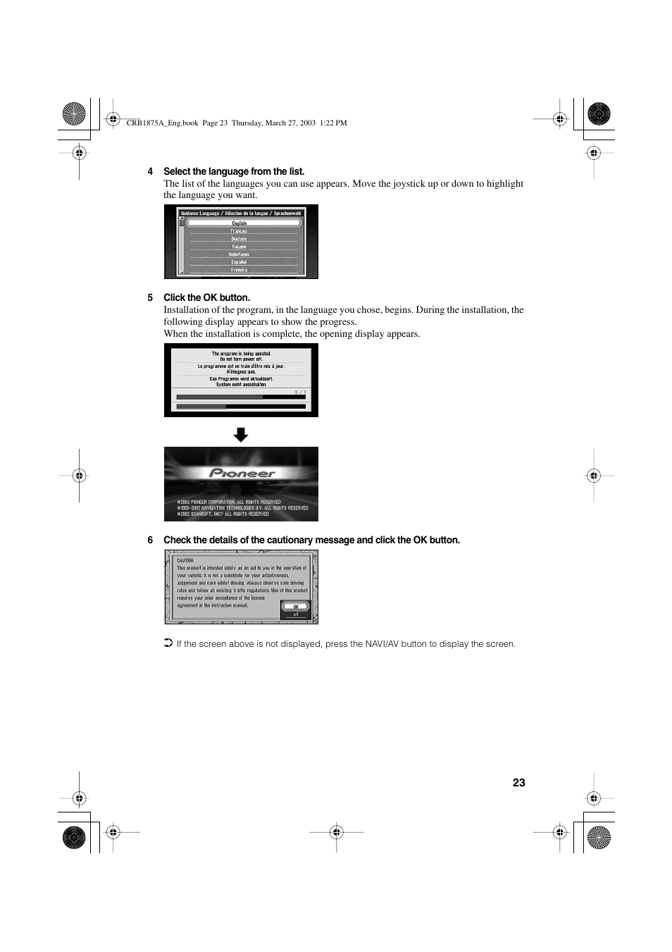 Pioneer AVIC700D User Manual | Page 24 / 190