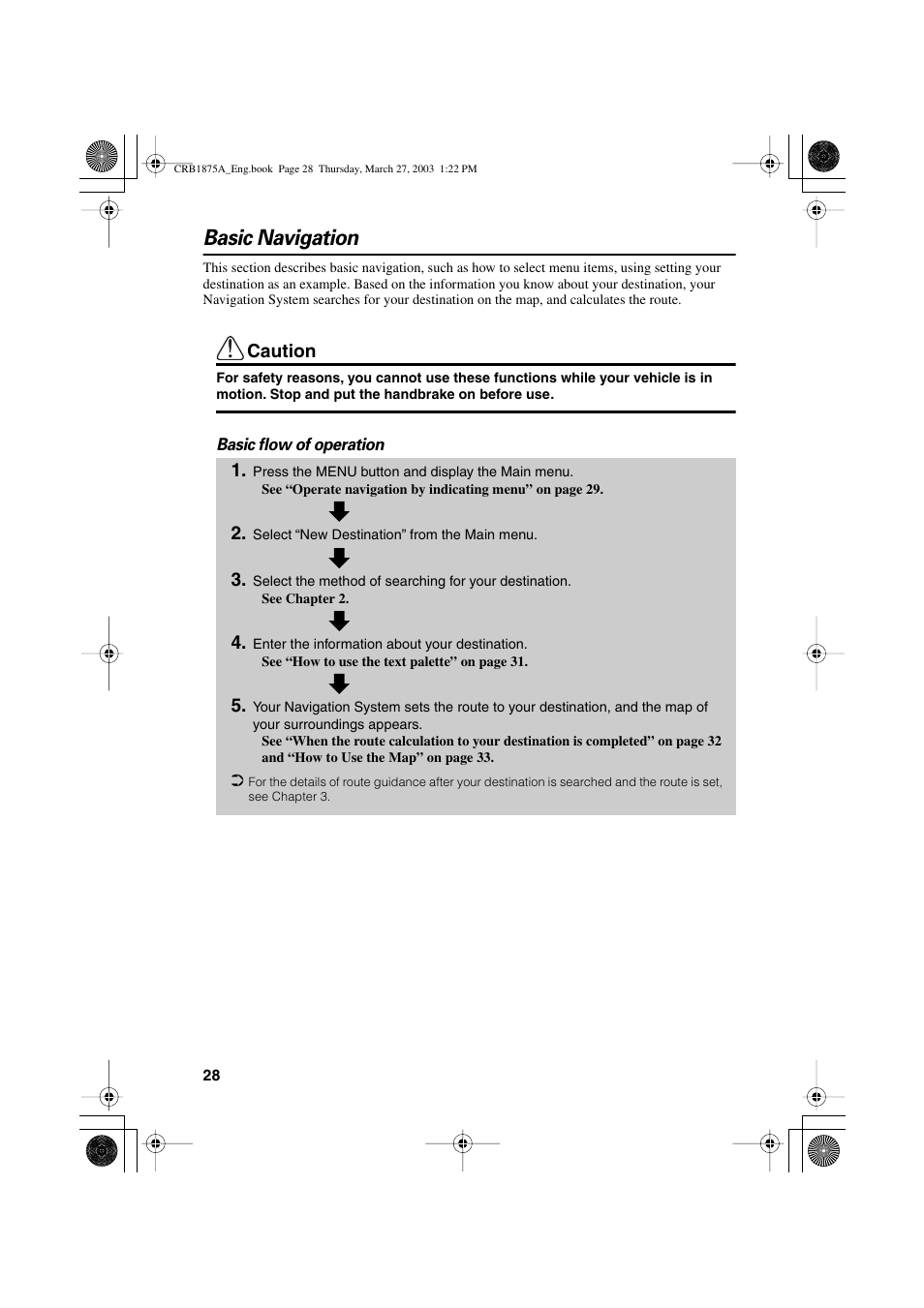 Basic navigation | Pioneer AVIC700D User Manual | Page 29 / 190