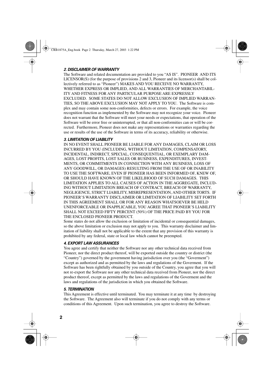 Pioneer AVIC700D User Manual | Page 3 / 190
