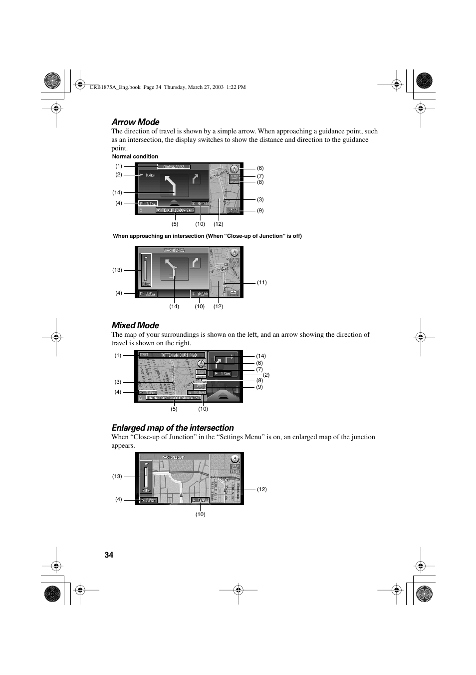 Arrow mode, Mixed mode | Pioneer AVIC700D User Manual | Page 35 / 190