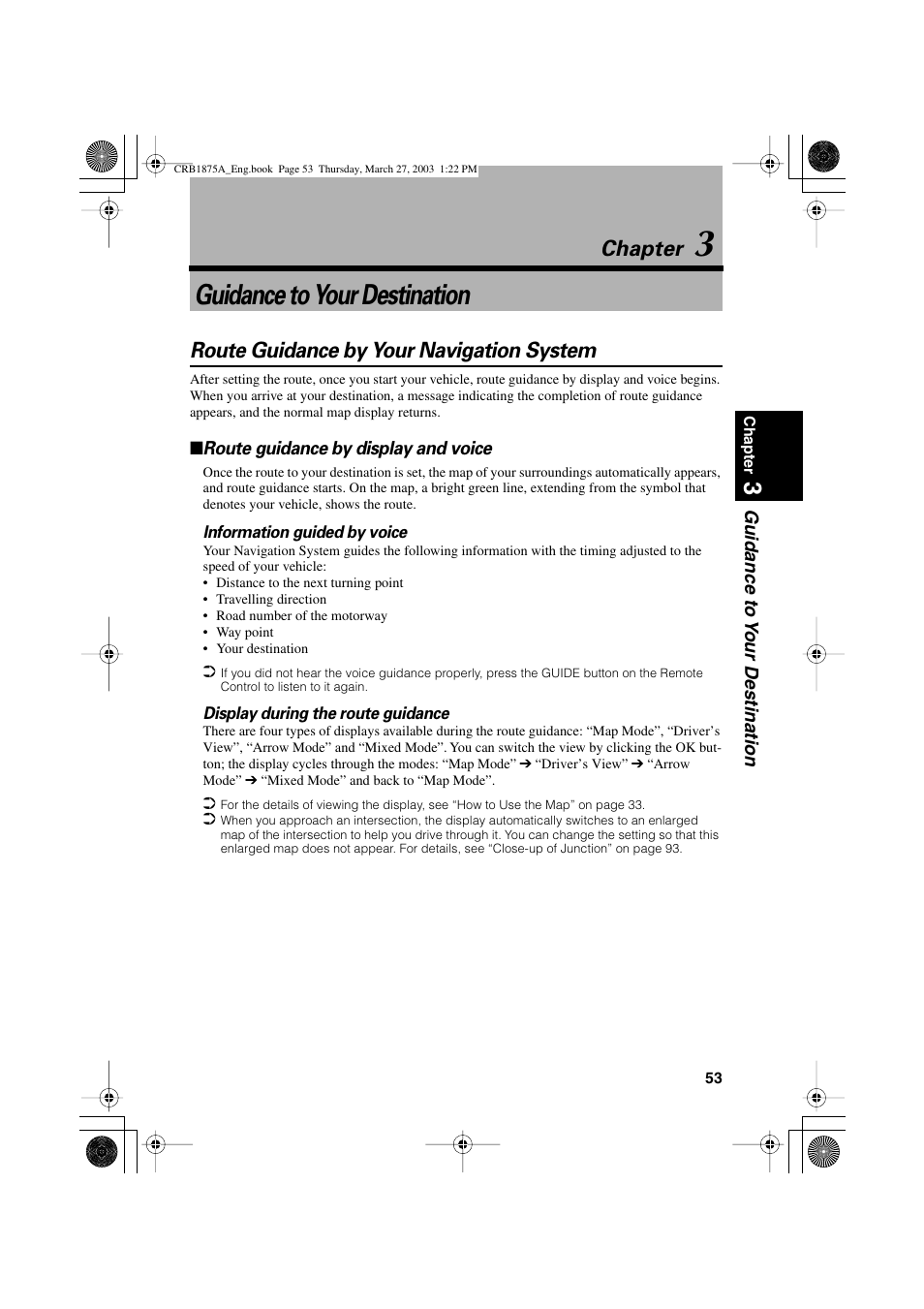 Guidance to your destination, Chapter, Route guidance by your navigation system | Pioneer AVIC700D User Manual | Page 54 / 190