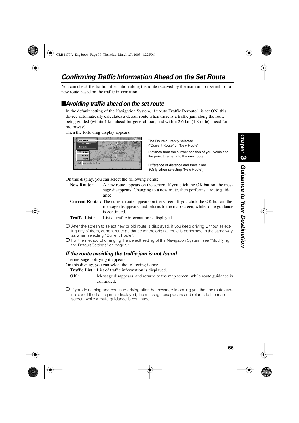 Guidance to y our destination, Avoiding traffic ahead on the set route | Pioneer AVIC700D User Manual | Page 56 / 190