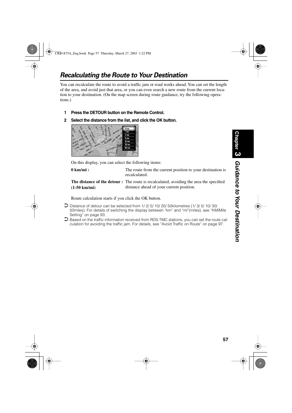 Recalculating the route to your destination | Pioneer AVIC700D User Manual | Page 58 / 190