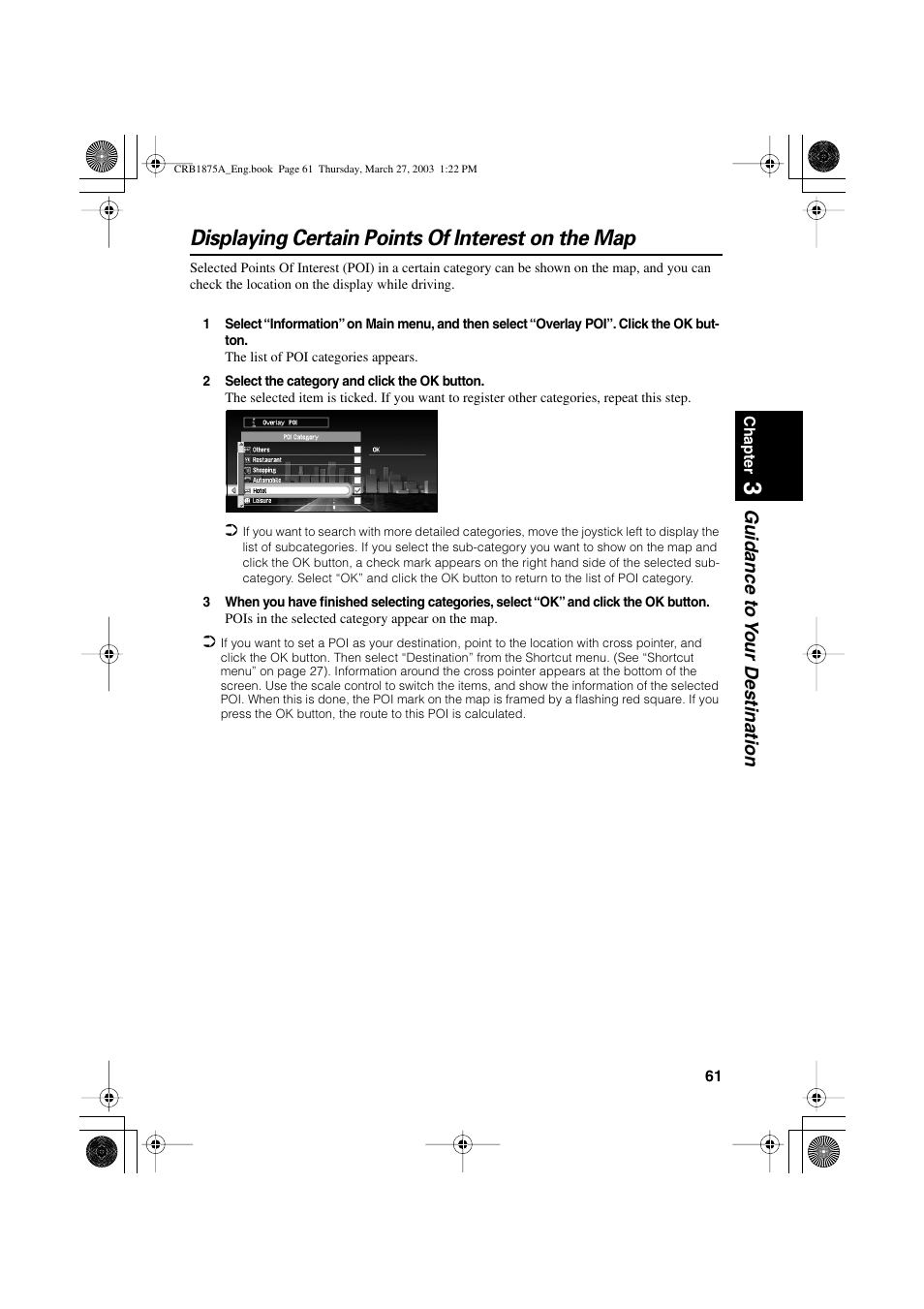 Displaying certain points of interest on the map | Pioneer AVIC700D User Manual | Page 62 / 190