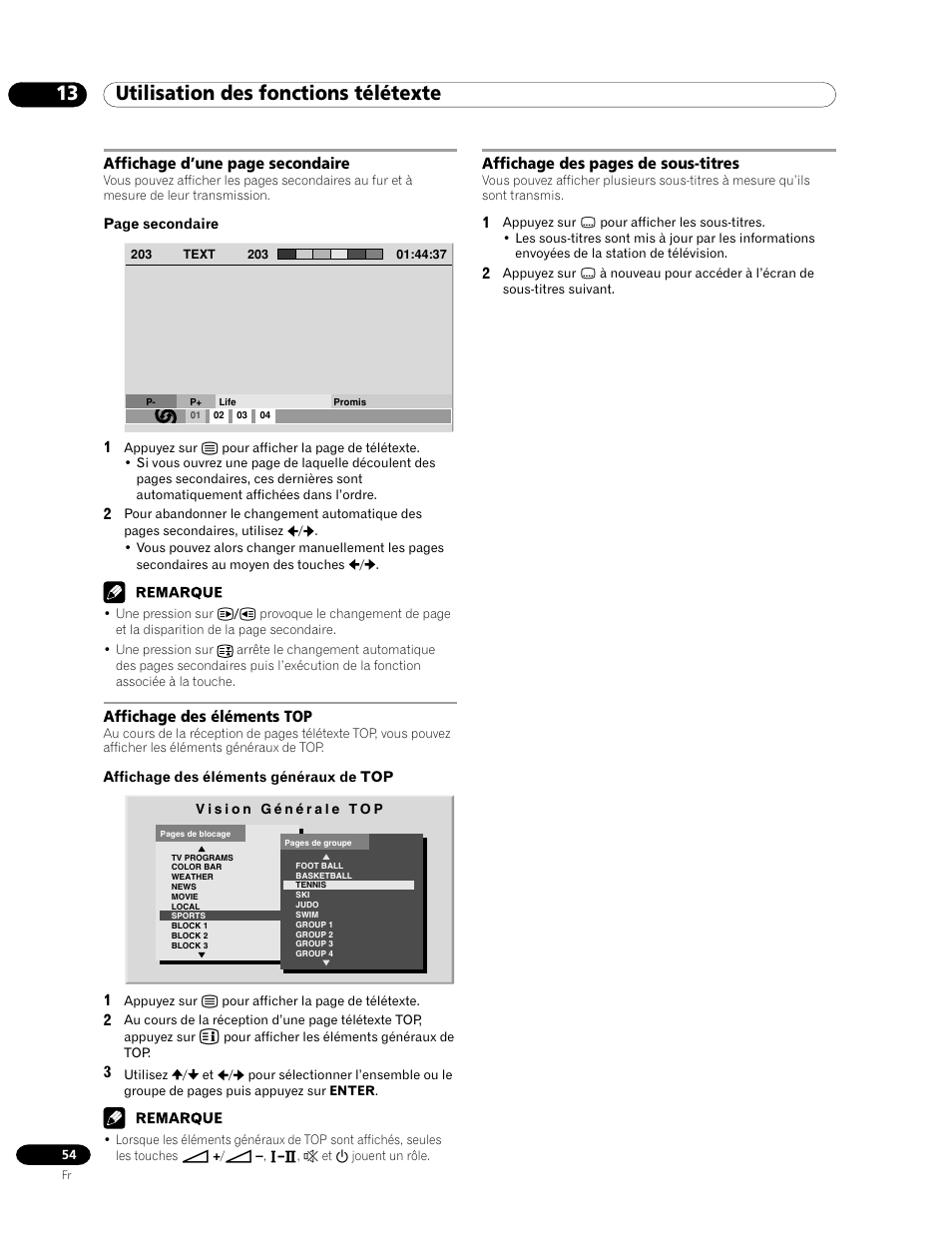 13 utilisation des fonctions télétexte | Pioneer PDP-435HDE User Manual | Page 112 / 176