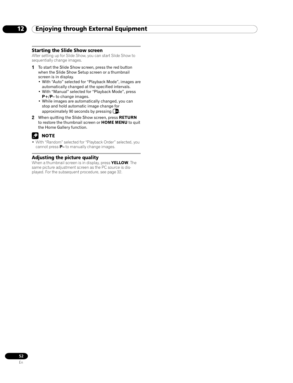 12 enjoying through external equipment | Pioneer PDP-435HDE User Manual | Page 52 / 176