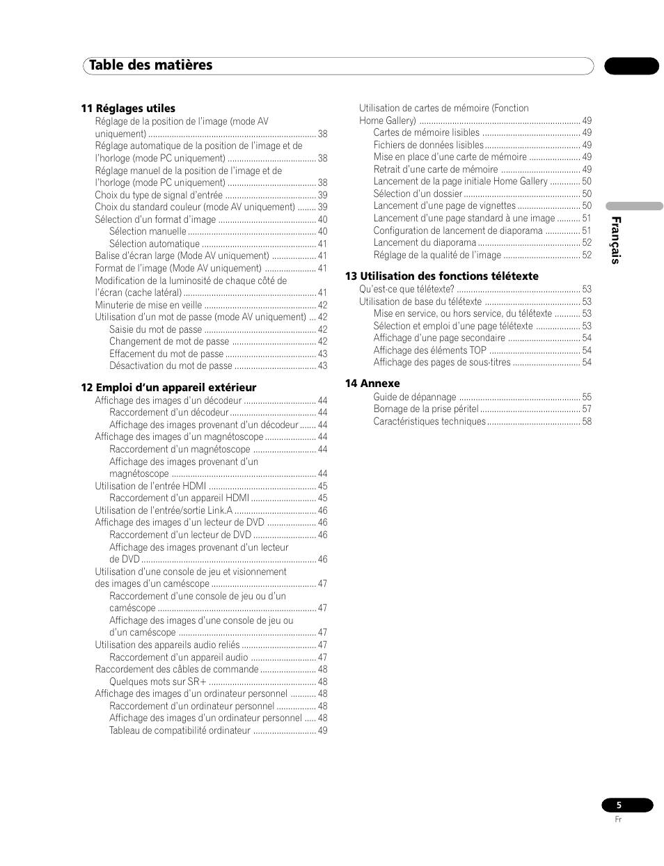 Pioneer PDP-435HDE User Manual | Page 63 / 176