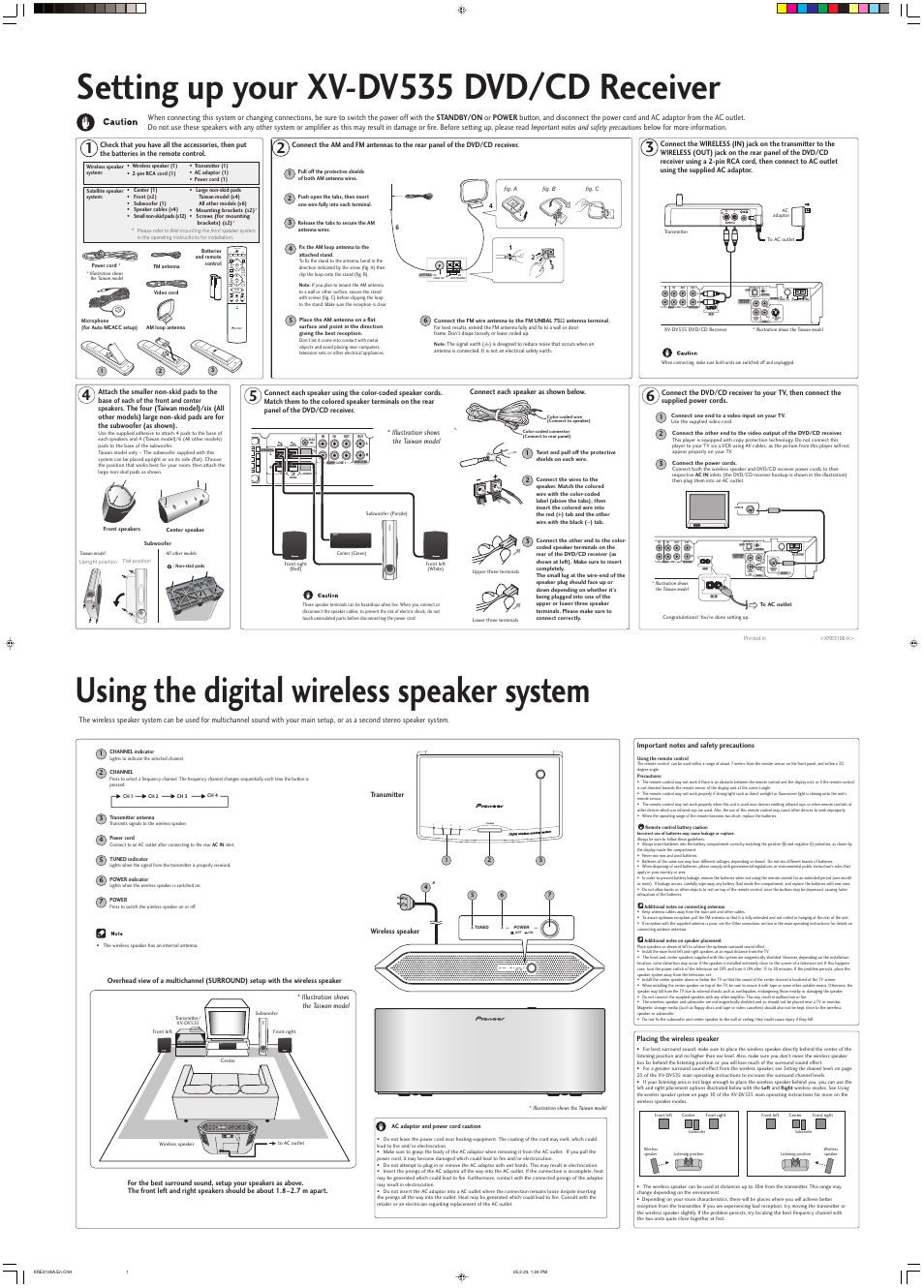 Pioneer DCS-535 User Manual | 2 pages