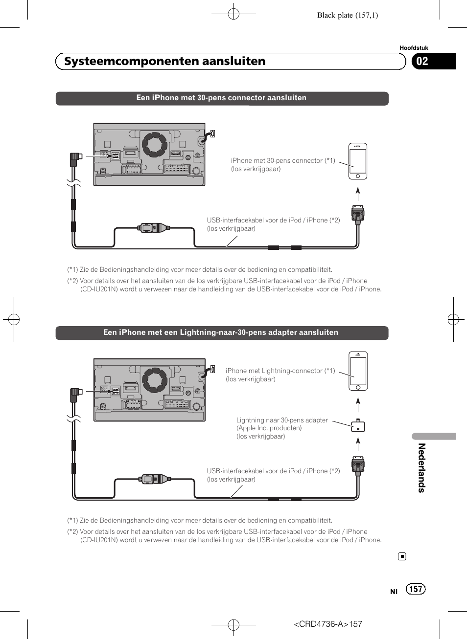 02 systeemcomponenten aansluiten | Pioneer AVIC-F50BT User Manual | Page 157 / 180