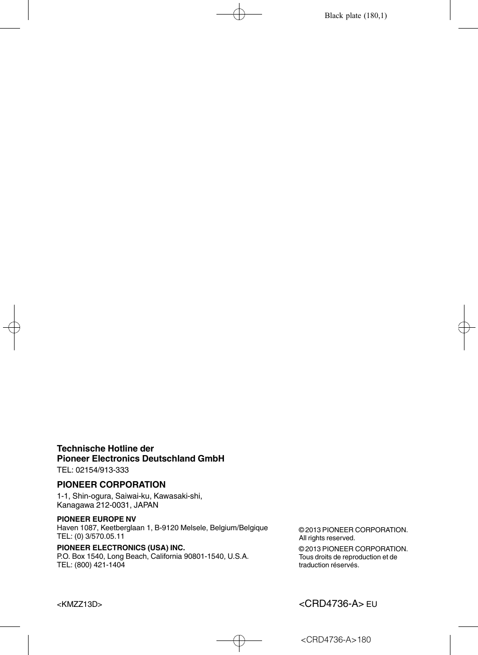 Crd4736-a | Pioneer AVIC-F50BT User Manual | Page 180 / 180