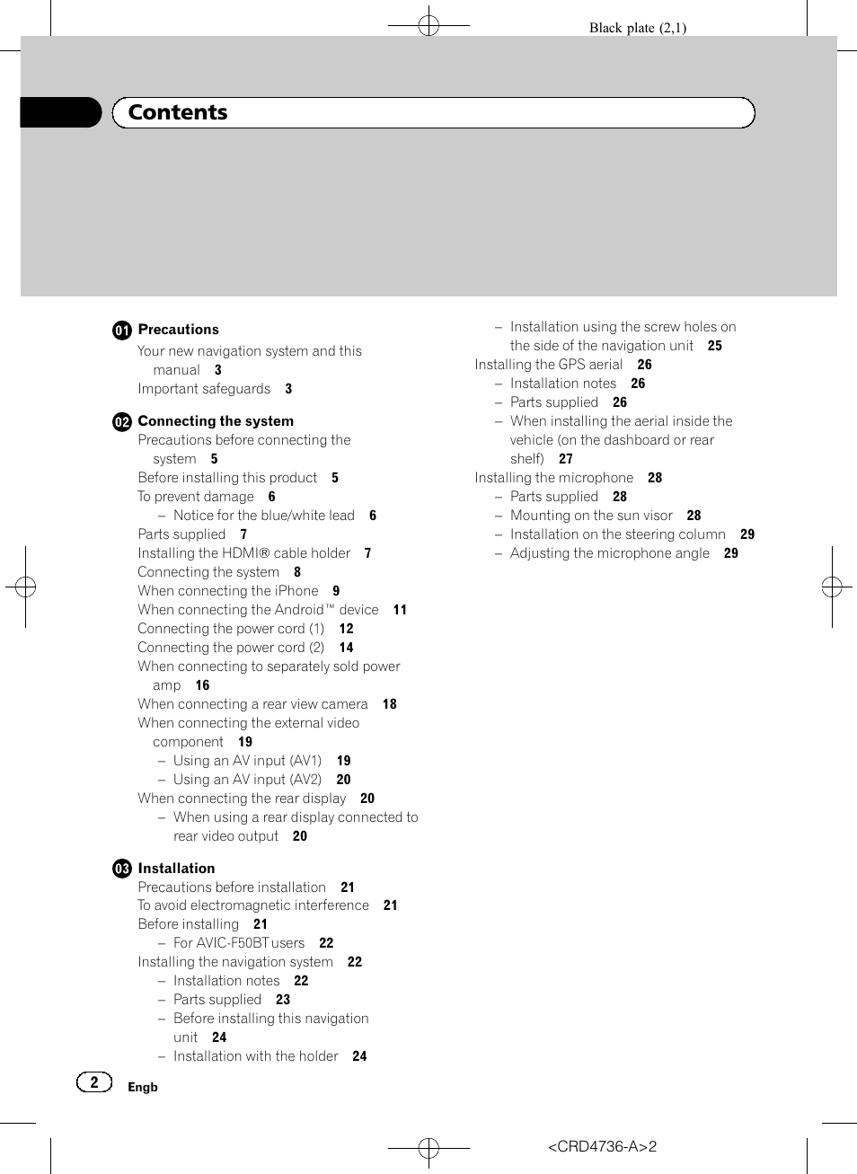 Pioneer AVIC-F50BT User Manual | Page 2 / 180