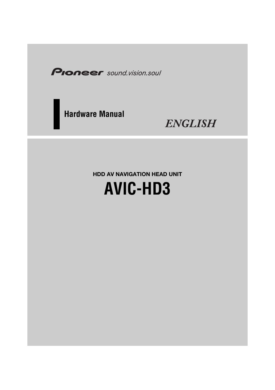Pioneer AVIC-HD3 RU User Manual | 22 pages