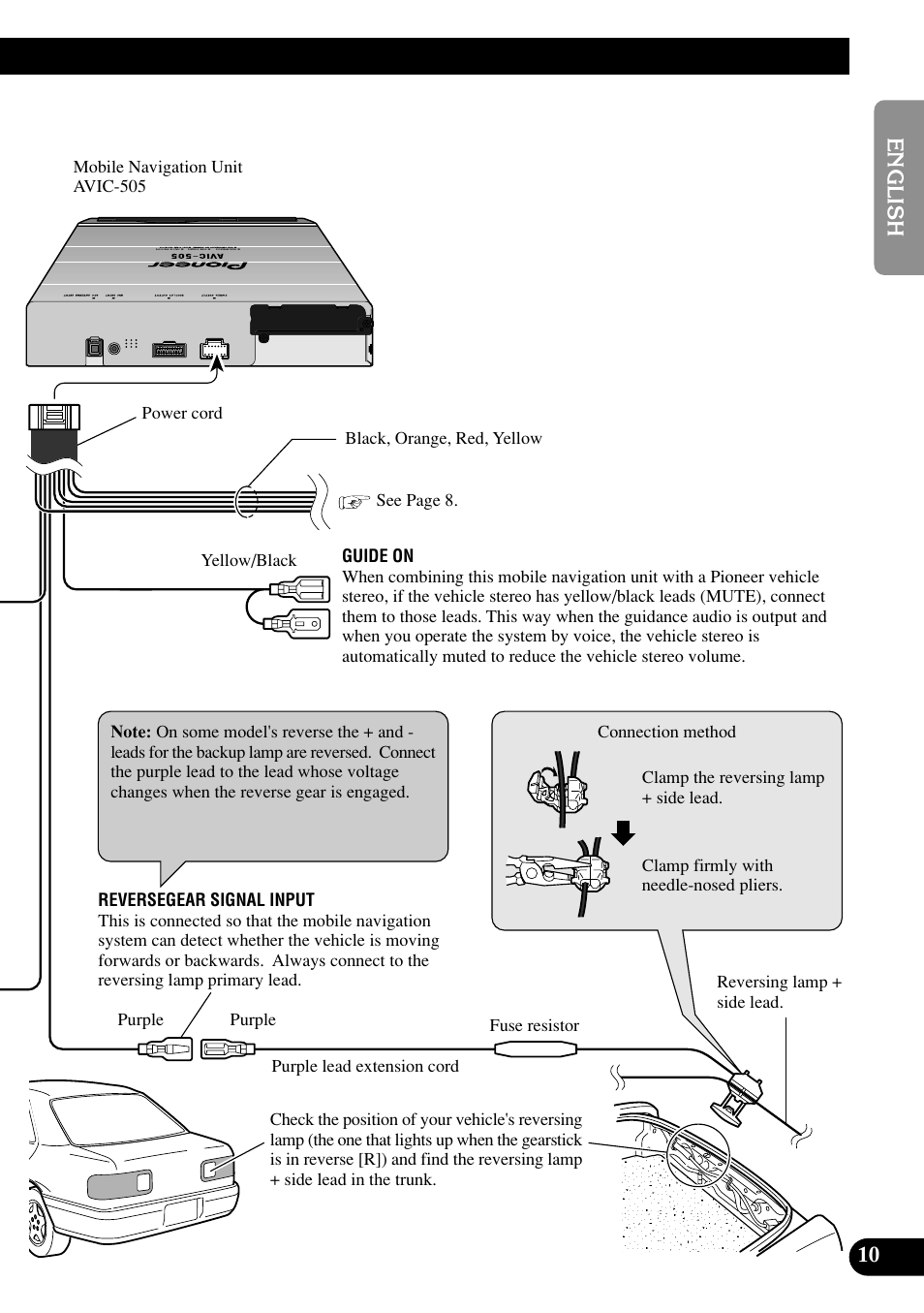 Pioneer AVIC70S User Manual | Page 11 / 148