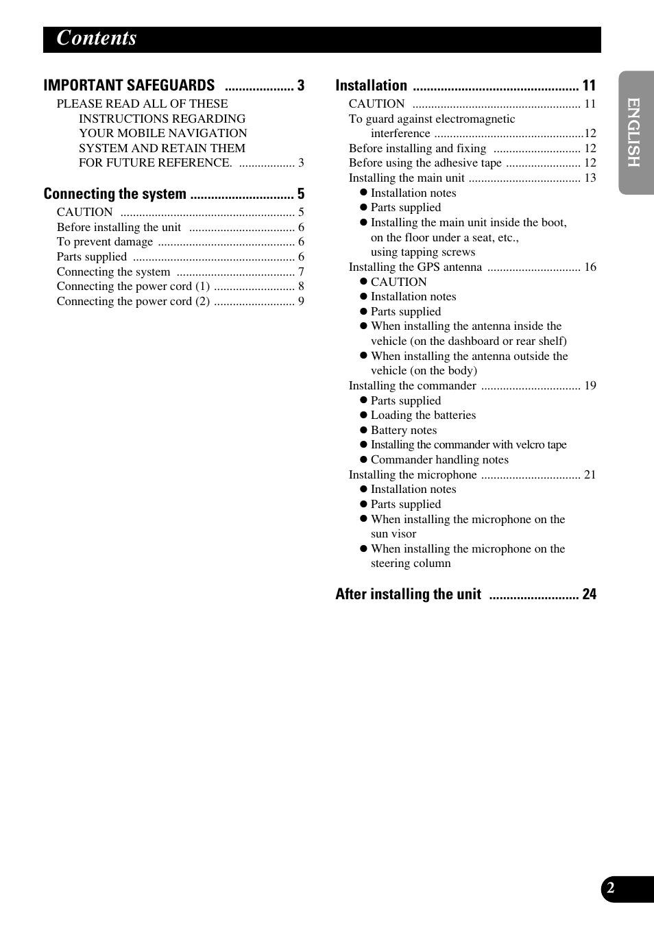 Pioneer AVIC70S User Manual | Page 3 / 148
