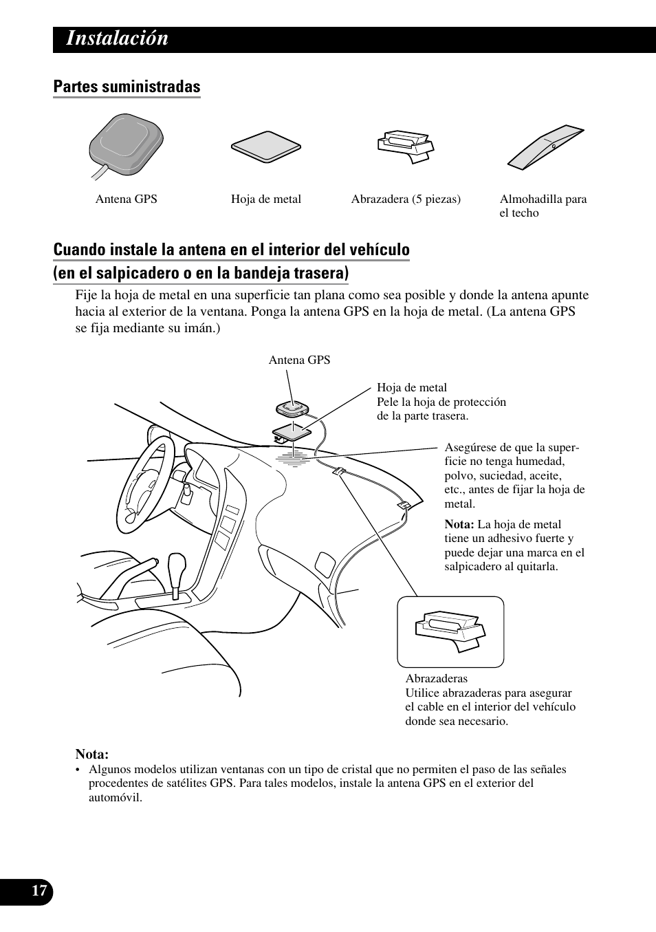 Instalación | Pioneer AVIC70S User Manual | Page 42 / 148