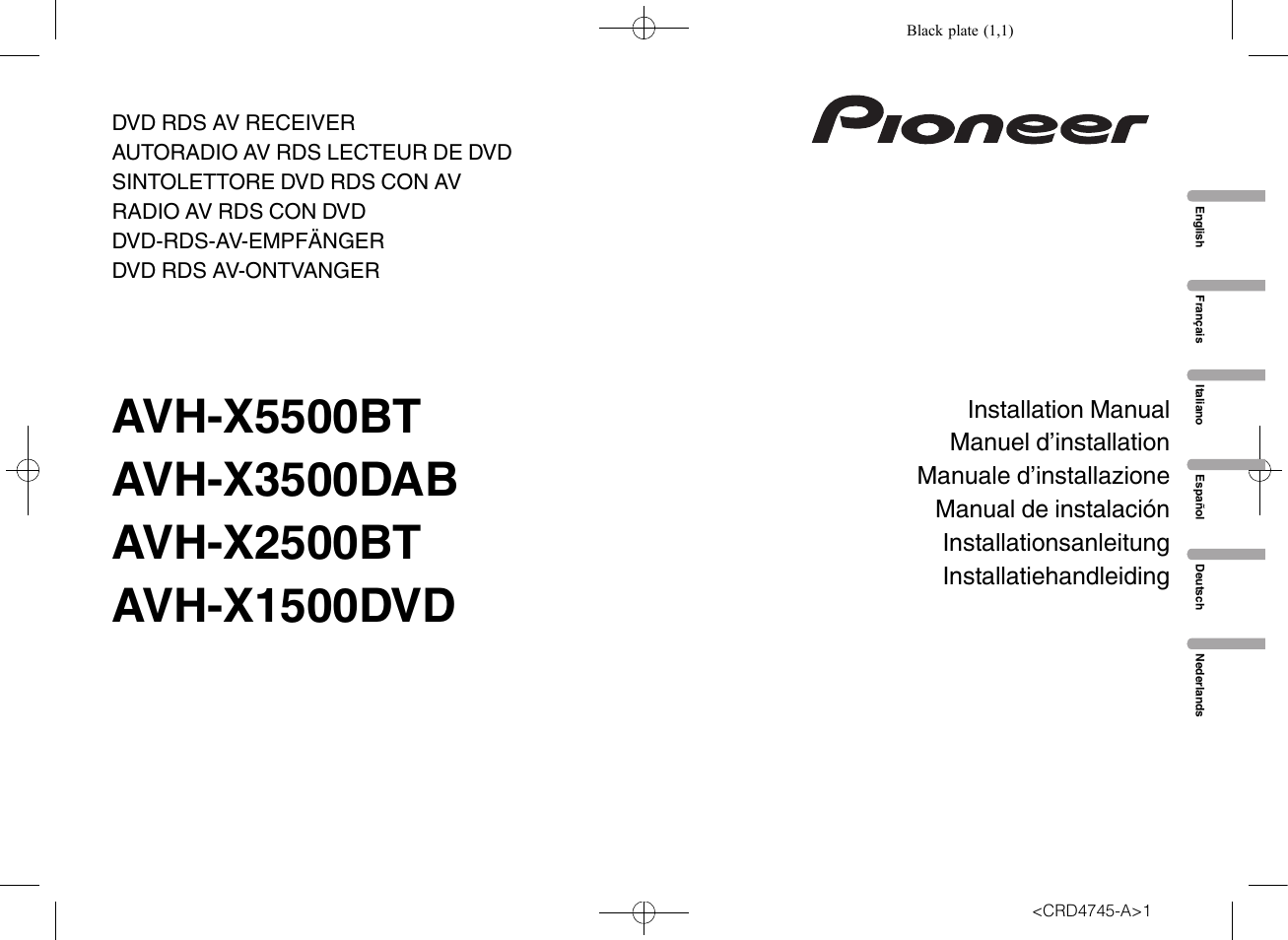 Pioneer AVH-X5500BT User Manual | 52 pages