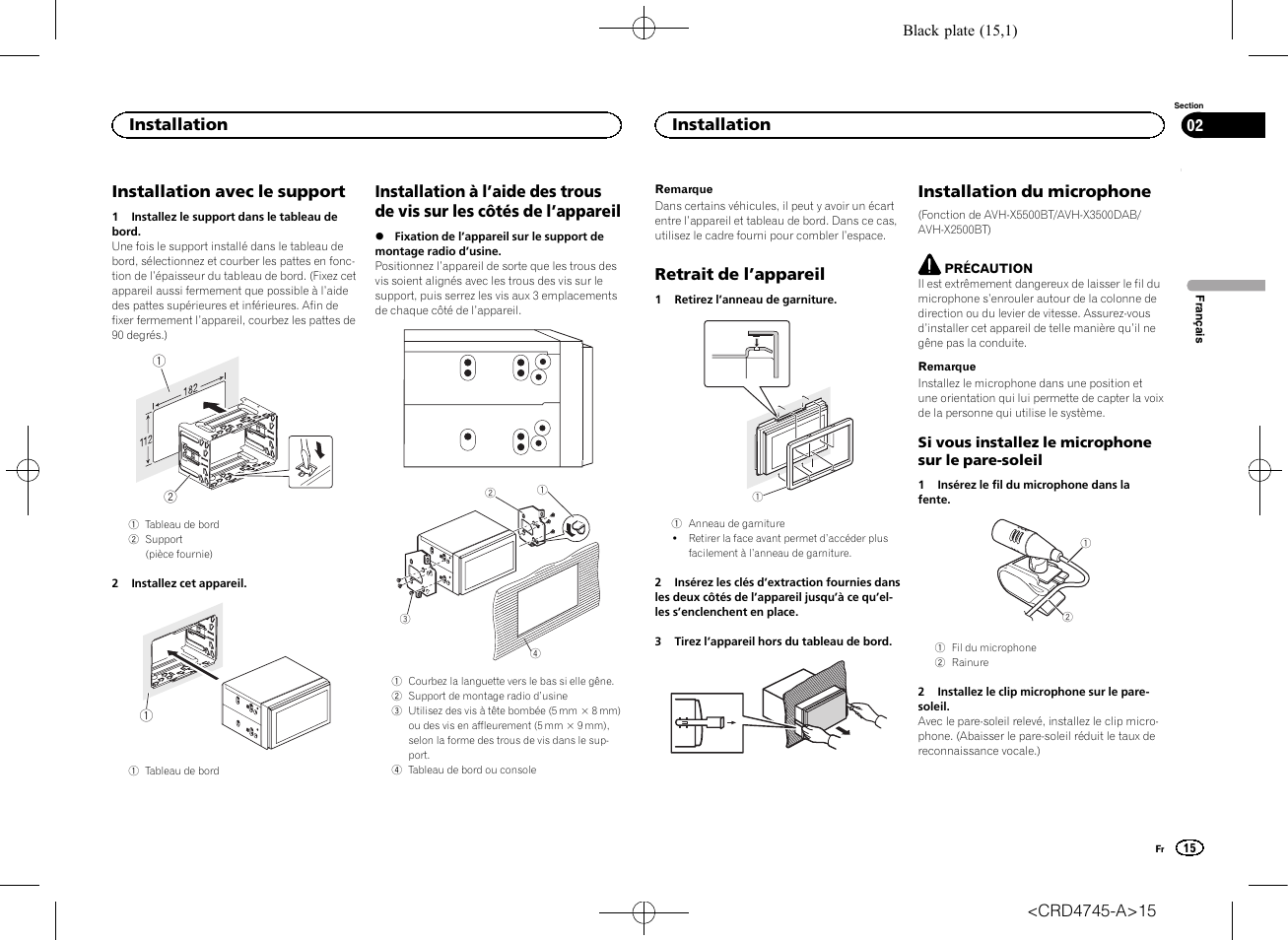 Pioneer AVH-X5500BT User Manual | Page 15 / 52