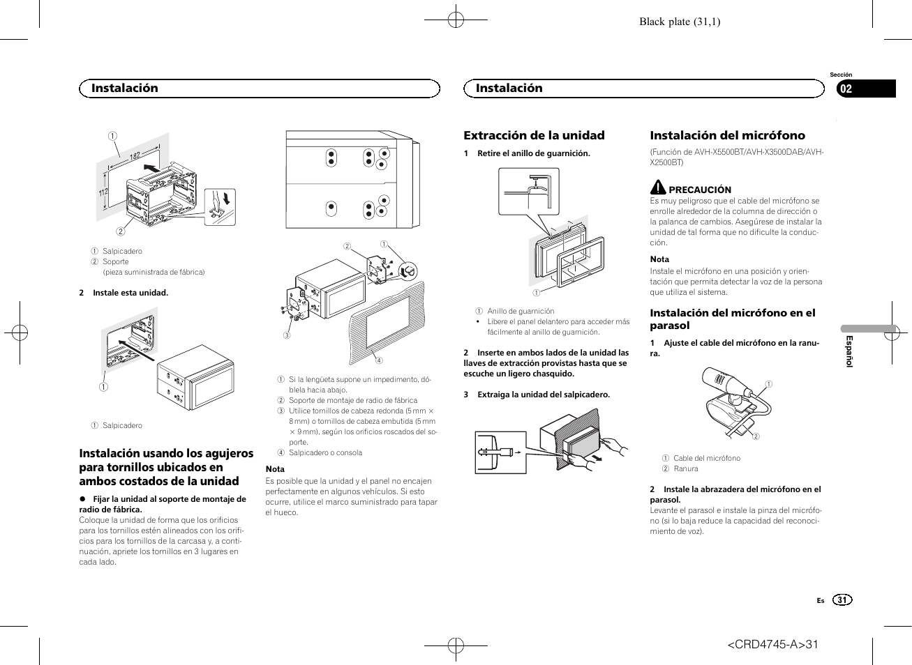 Pioneer AVH-X5500BT User Manual | Page 31 / 52