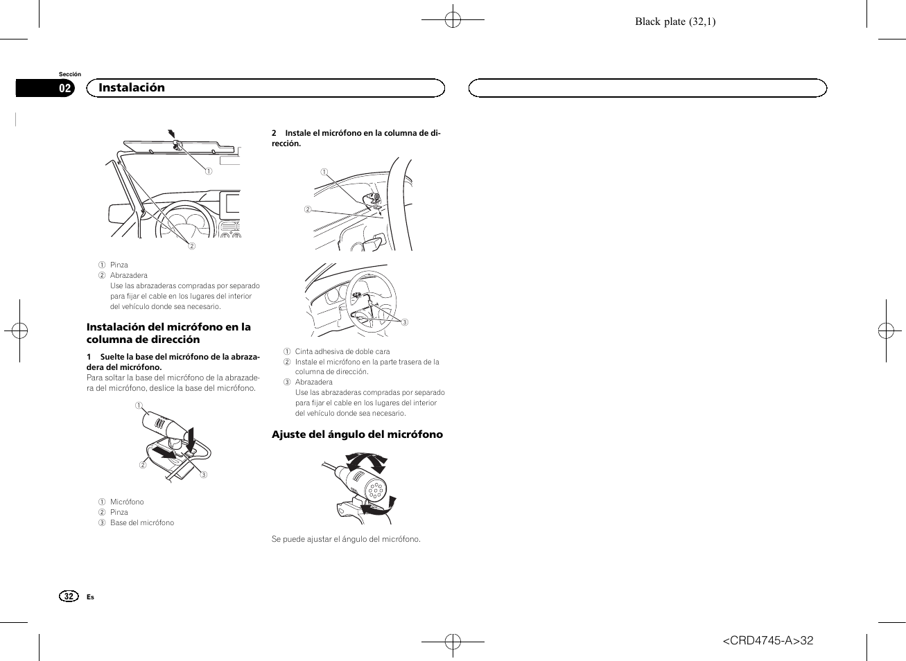 Instalación | Pioneer AVH-X5500BT User Manual | Page 32 / 52