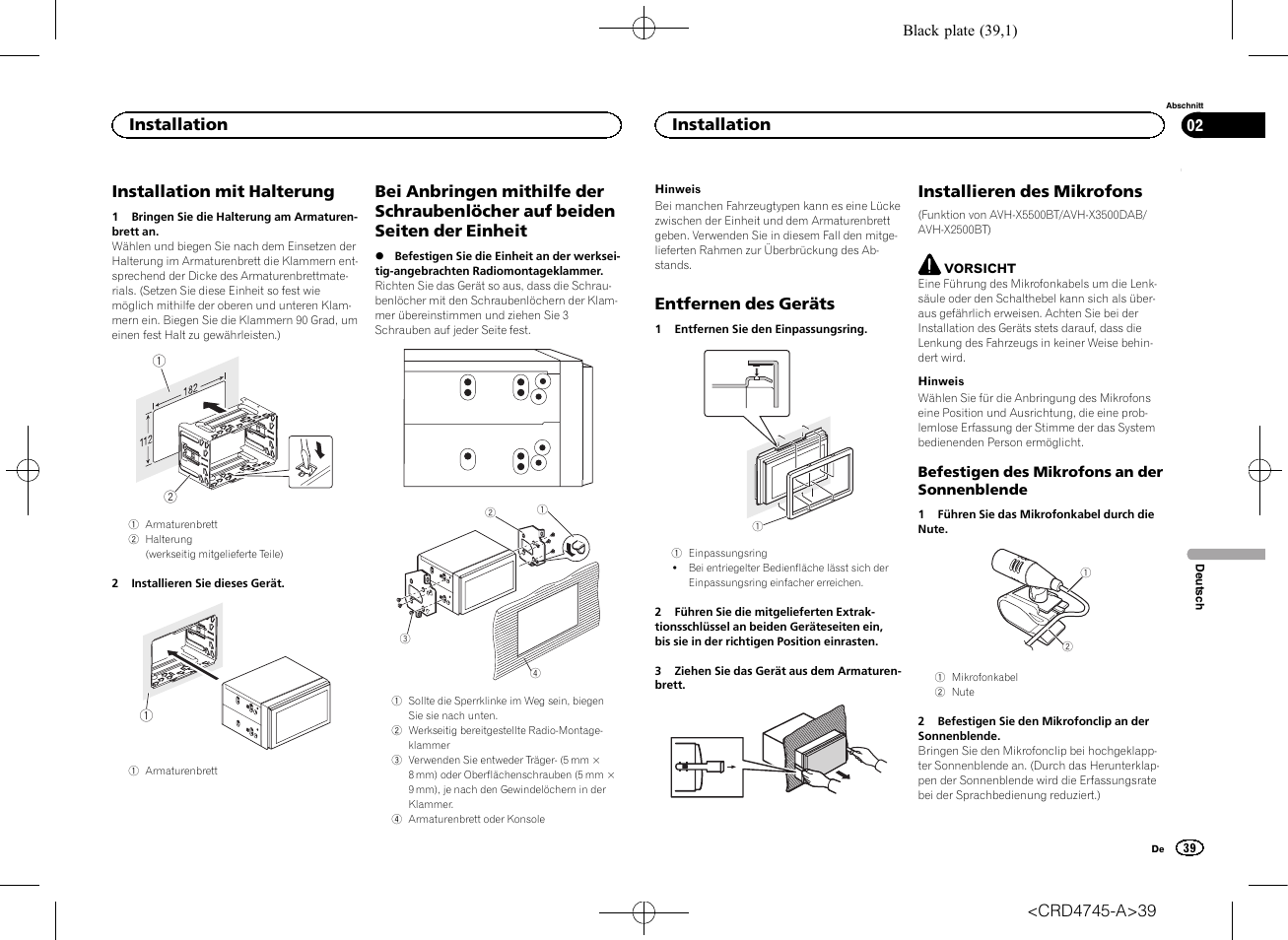 Pioneer AVH-X5500BT User Manual | Page 39 / 52