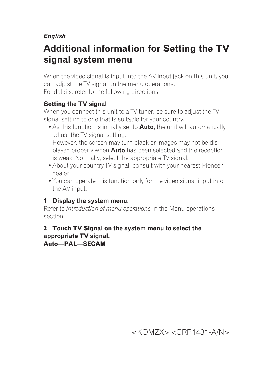 Pioneer AVH-3200BT User Manual | 16 pages