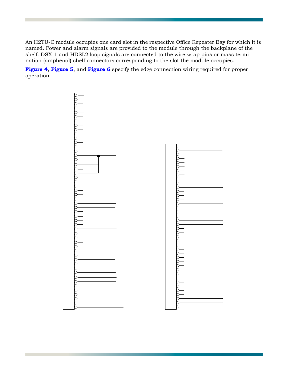 Connections, Figure 4, Hdsl2 edge connector wiring | ADTRAN HDSL2 User Manual | Page 18 / 90