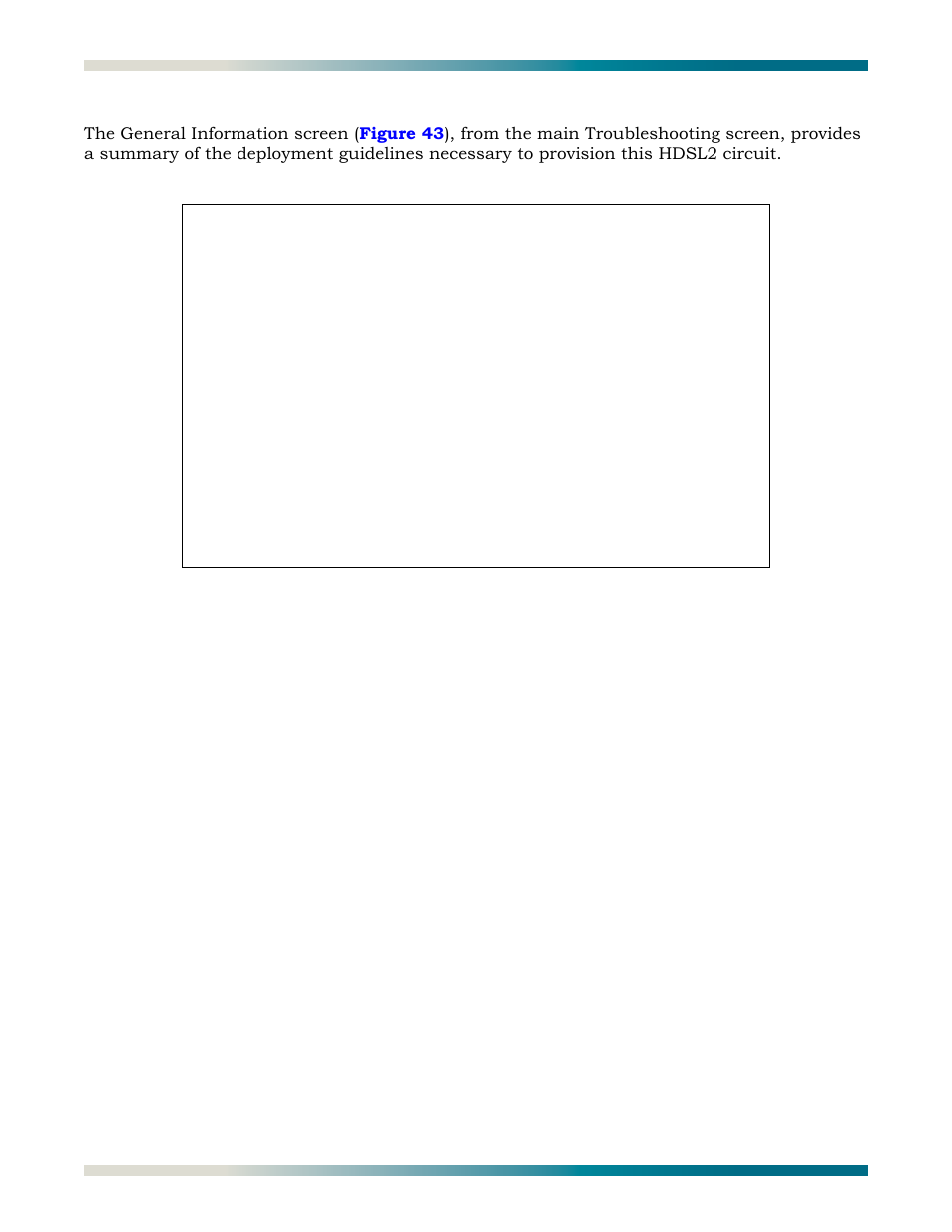 General information, Figure 43, General information screen | ADTRAN HDSL2 User Manual | Page 52 / 90