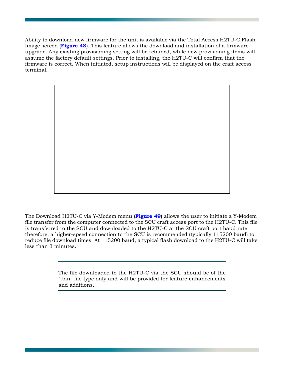 Total access 3000 h2tu-c flash upgrade, Figure 48, Total access 3000 h2tu-c flash image screen | ADTRAN HDSL2 User Manual | Page 57 / 90