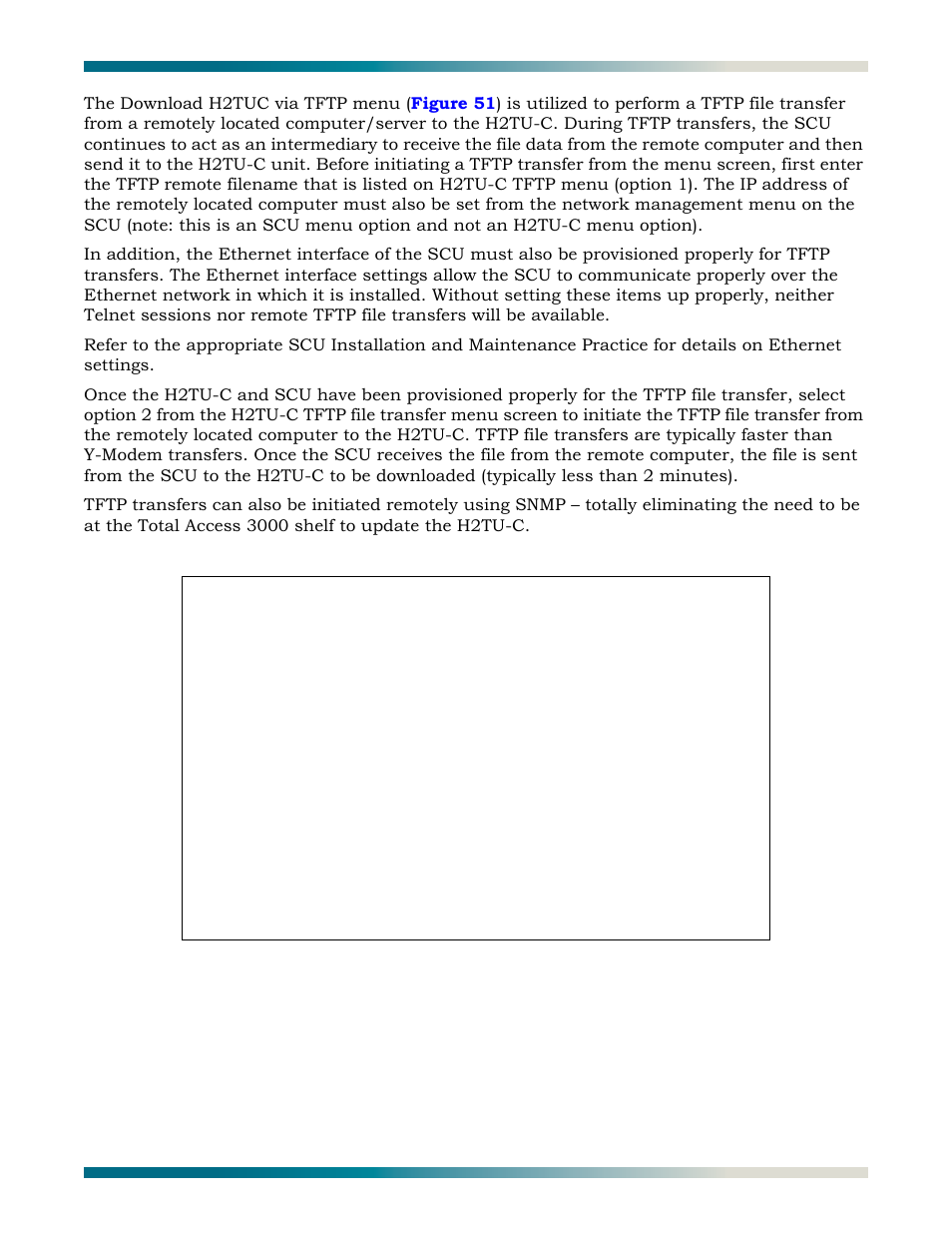 Figure 51, Download h2tu-c via tftp | ADTRAN HDSL2 User Manual | Page 59 / 90