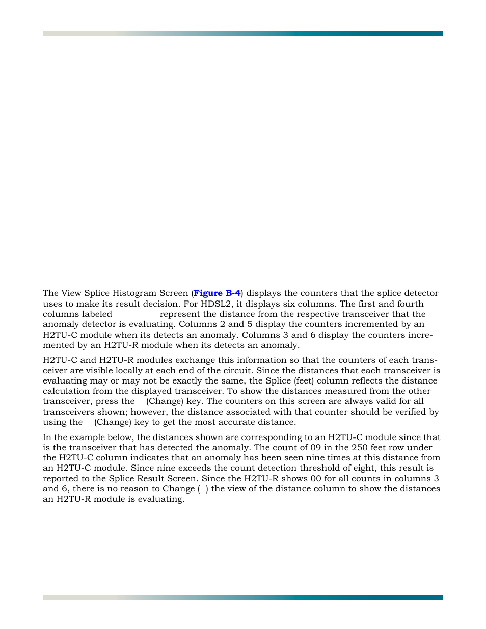 View splice histogram screen | ADTRAN HDSL2 User Manual | Page 78 / 90