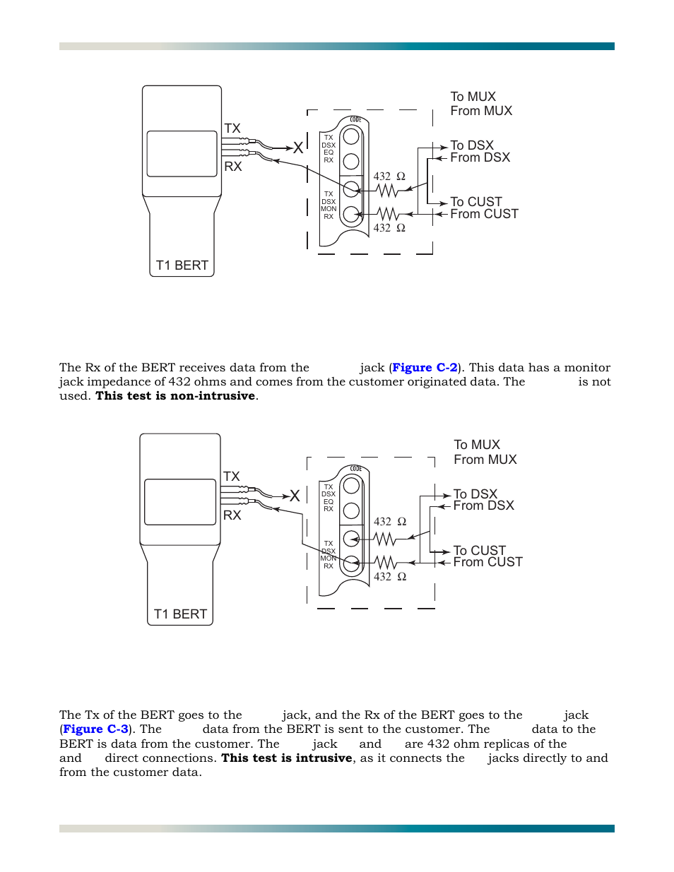Dsx mon, rx from customer, Dsx eq, tx to customer, rx from customer, Figure c-1 | Jack, This data h | ADTRAN HDSL2 User Manual | Page 84 / 90