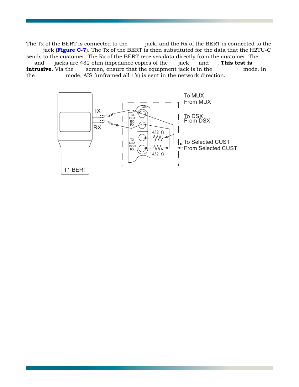 Mux eq, tx to customer, rx from customer, Figure c-7 | ADTRAN HDSL2 User Manual | Page 87 / 90