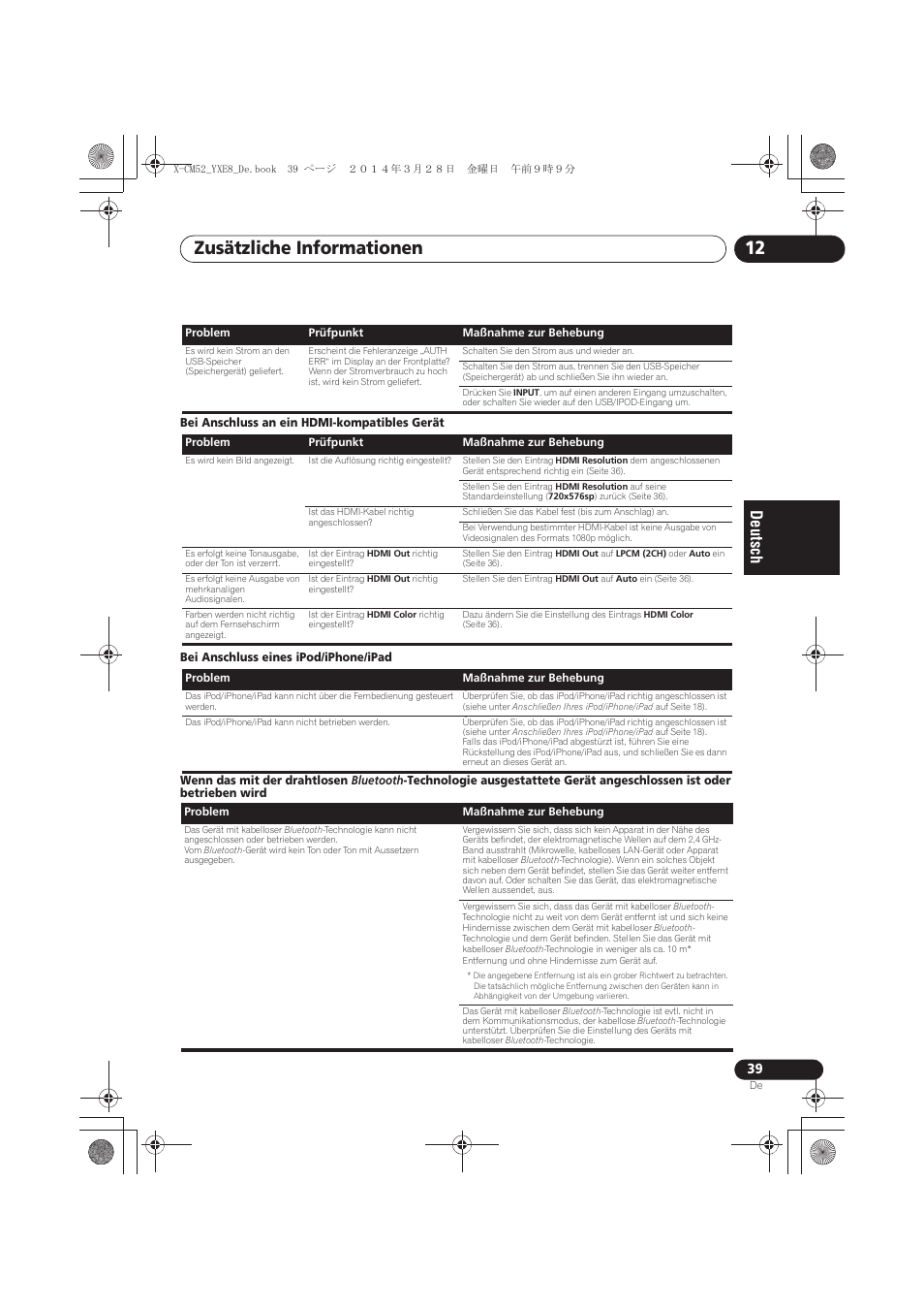 Zusätzliche informationen 12 | Pioneer X-CM52BT-W User Manual | Page 127 / 268