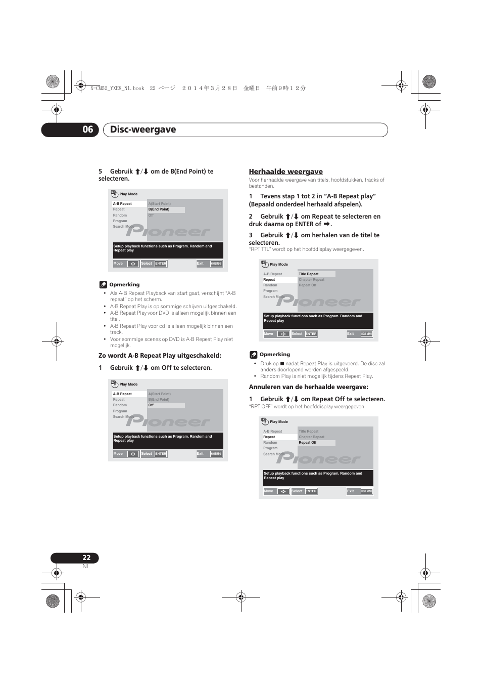Herhaalde weergave, Disc-weergave 06 | Pioneer X-CM52BT-W User Manual | Page 198 / 268