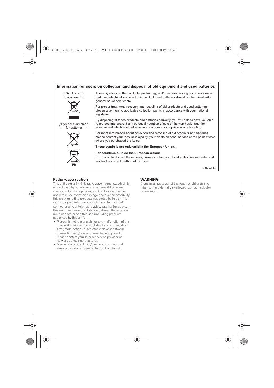 Pioneer X-CM52BT-W User Manual | Page 3 / 268