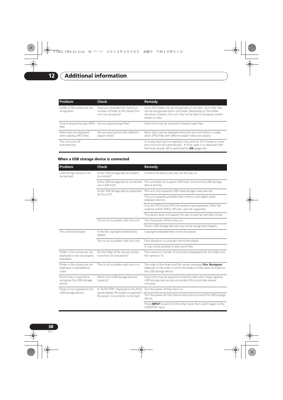 Additional information 12 | Pioneer X-CM52BT-W User Manual | Page 38 / 268