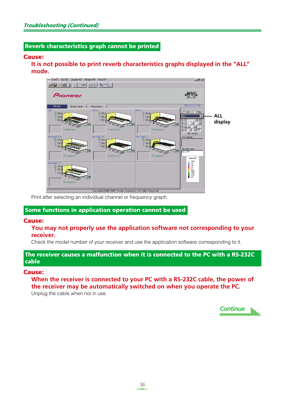 Continue | Pioneer SC-LX81 User Manual | Page 36 / 38